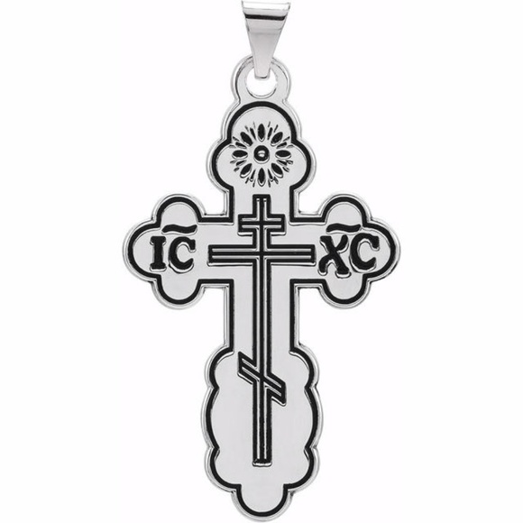 Orthodox Cross Necklace Sterling Silver